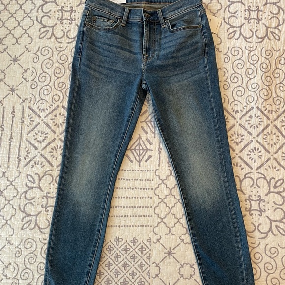 7 For All Mankind Gwenevere Ankle Skinny Jeans Olympia Wash - Picture 2 of 5